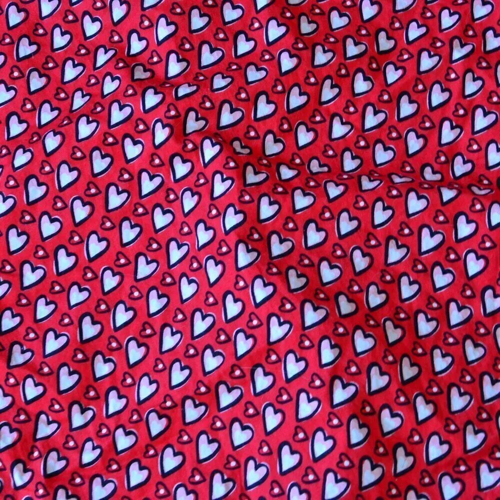 Kate Spade Red Heart PJ Top Size S 100% cotton Valentine's Day